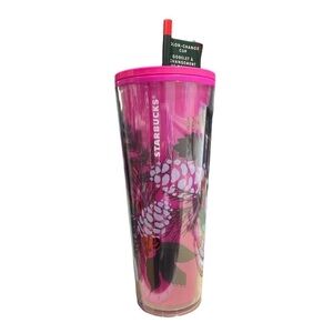 Starbucks venti tumbler NEW 2021 holiday pine cones color‎ changing